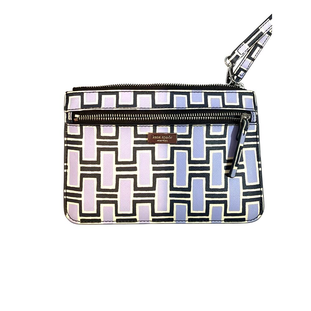 NWOT Kate Spade Saffiano Shore Forest Geo Tinie Wristlet Multi